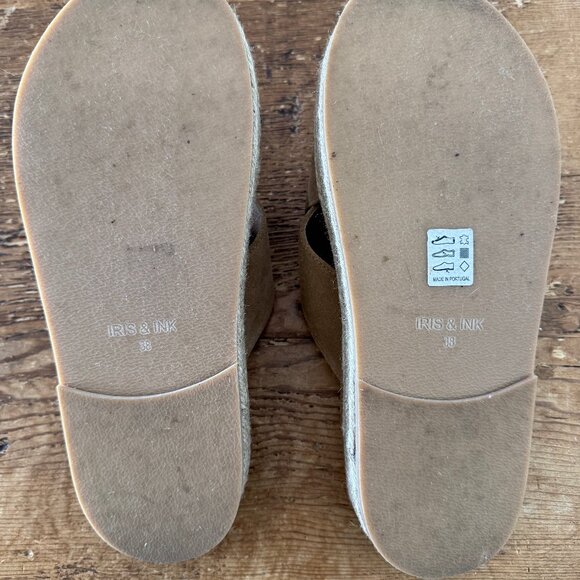 NWOT Iris & Ink Suede Espadrille Sandals - Picture 7 of 7